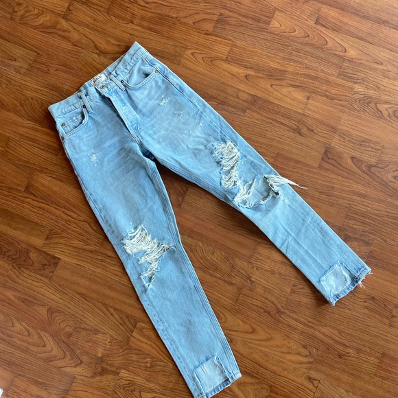 AGOLDE Jeans, Ripped Skinny Cutoff Jean - Picture 1 of 7